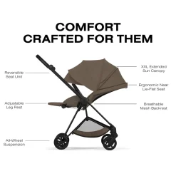Cybex Mios Stroller (2026) - Matte Black Frame / Coconut Brown Lux Seat