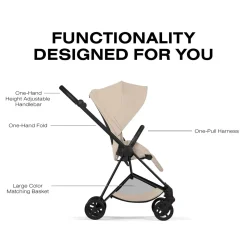 Cybex Mios Stroller (2026) - Matte Black Frame / Cozy Beige Lux Seat
