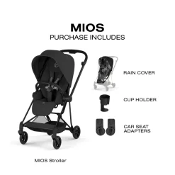 Cybex Mios Stroller (2026) - Matte Black Frame / Sepia Black Lux Seat