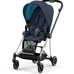 Cybex MIOS 3 Stroller (One Box) - Chrome / Black / Nautical Blue
