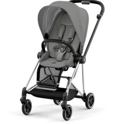 Cybex MIOS 3 Stroller (One Box) - Chrome / Black / Soho Grey