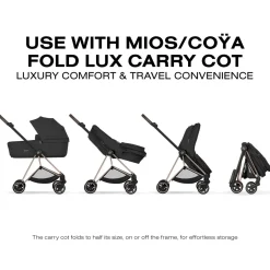 Cybex Mios Stroller (2026) - Rose Gold Frame / Sepia Black Lux Seat