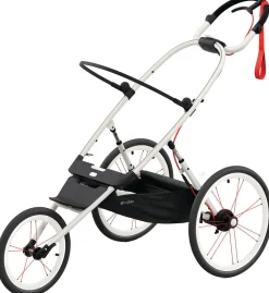 Cybex OPEN BOX AVI Fixed Front Wheel Jogging Stroller Frame - Cream with Orange Details