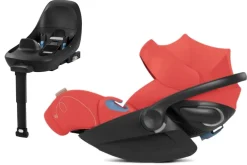 Cybex OPEN BOX Cloud G Lux SensorSafe Comfort Extend Reclining Infant Car Seat - Hibiscus Red