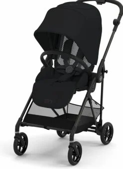 Cybex OPEN BOX Melio Carbon 3 Stroller - Moon Black