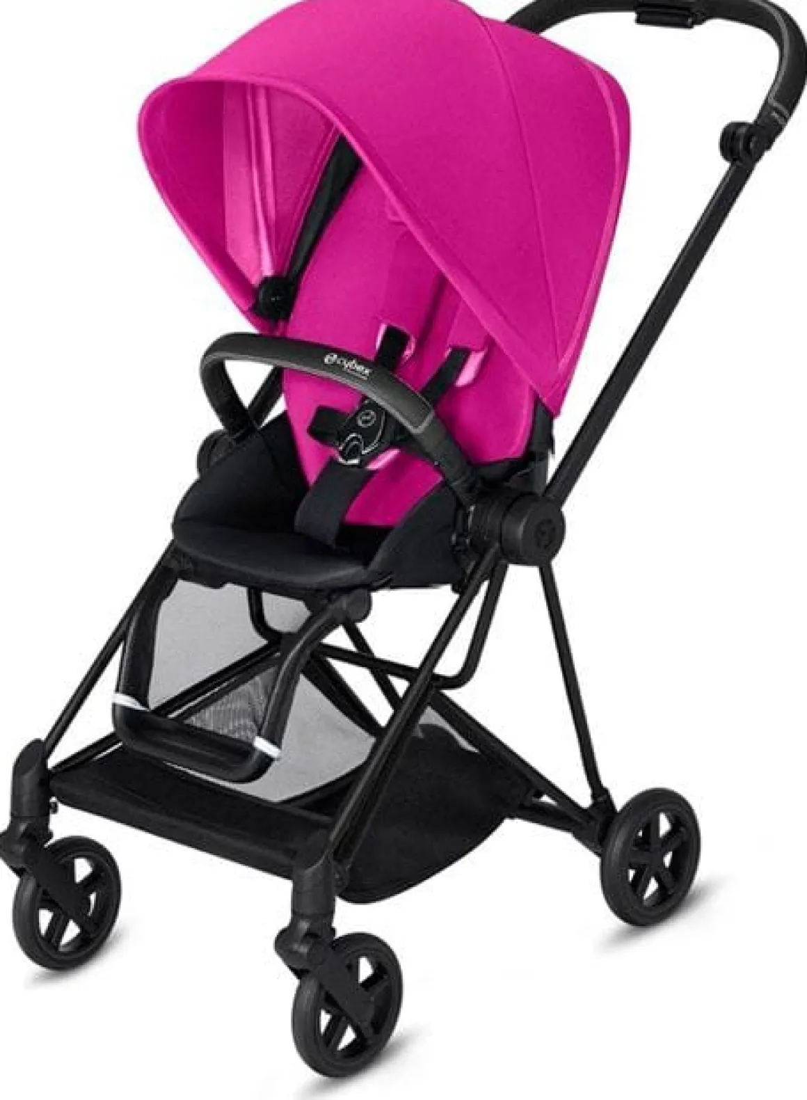 Cybex OPEN BOX Mios 2 Complete Stroller - Matte Black/Fancy Pink