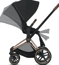 Cybex Priam 3 Complete Stroller - Chrome/Brown/Indigo Blue