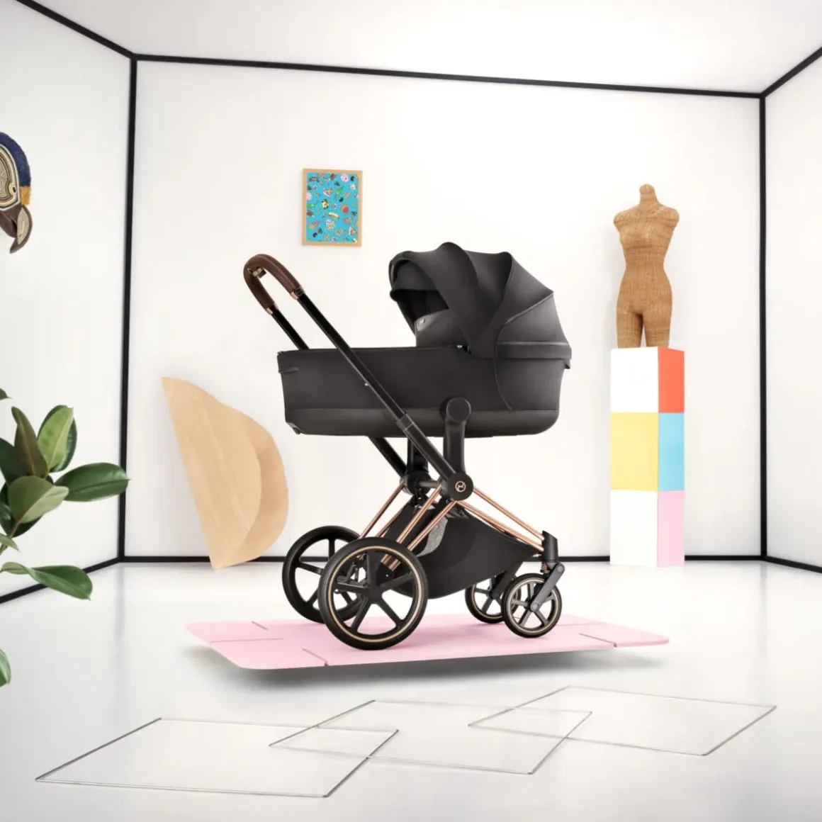 Cybex Priam Fold Lux Carry Cot (2026) - Cozy Beige