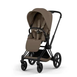 Cybex Priam Stroller (2026) - Matte Black Frame / Coconut Brown Lux Seat