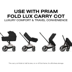 Cybex Priam Stroller (2026) - Matte Black Frame / Coconut Brown Lux Seat