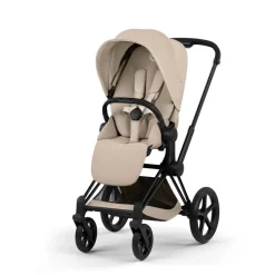Cybex Priam Stroller (2026) - Matte Black Frame / Cozy Beige Lux Seat