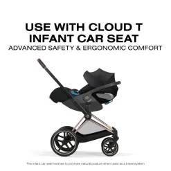 Cybex Priam Stroller (2026) - Matte Black Frame / Cozy Beige Lux Seat