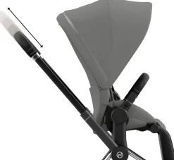 Cybex Priam 4 Stroller (One Box) - Chrome / Black / Soho Grey
