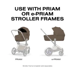 Cybex Priam Style Fold Cot (2026) - Coconut Brown