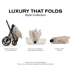 Cybex Priam Style Fold Cot (2026) - Cozy Beige