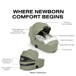 Cybex Priam Style Fold Cot (2026) - Sage Green