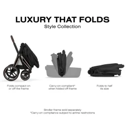 Cybex Priam Style Fold Cot (2026) - Sepia Black