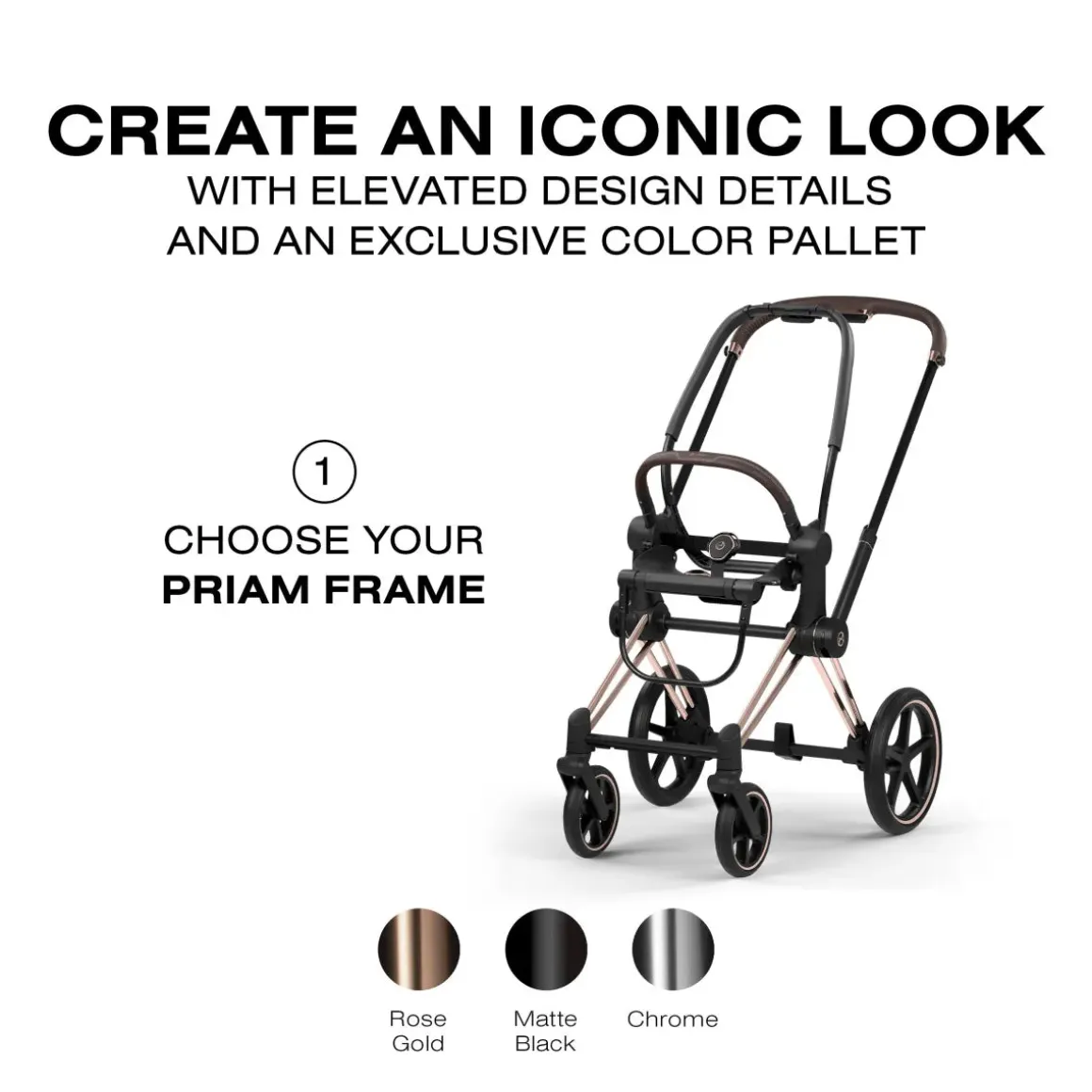 Cybex Priam Style Frame (2026) - Rosegold