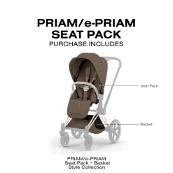 Cybex Priam Style Seat Pack (2026) - Coconut Brown