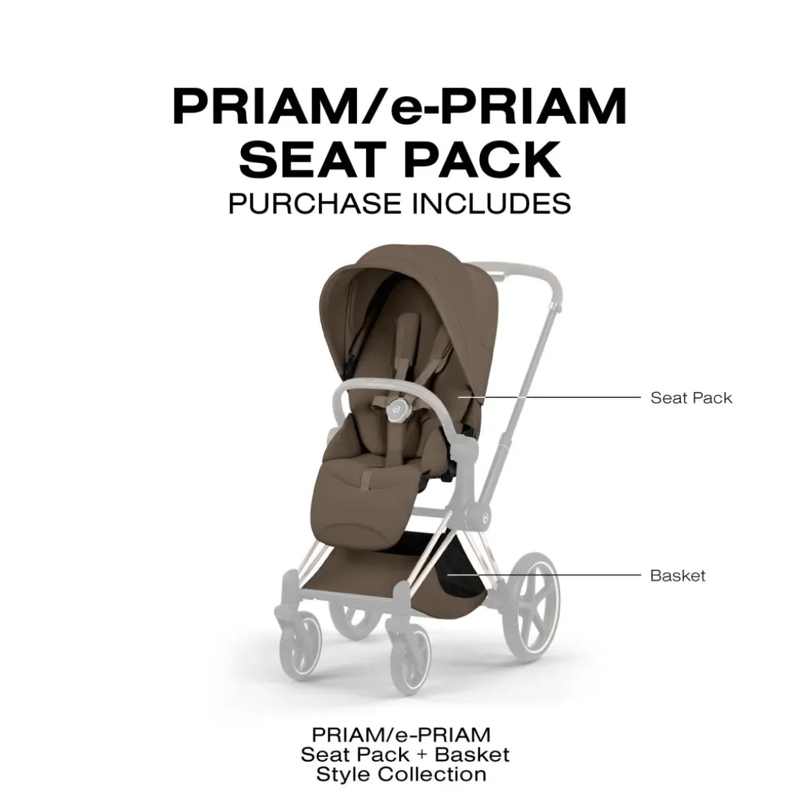 Cybex Priam Style Seat Pack (2026) - Coconut Brown