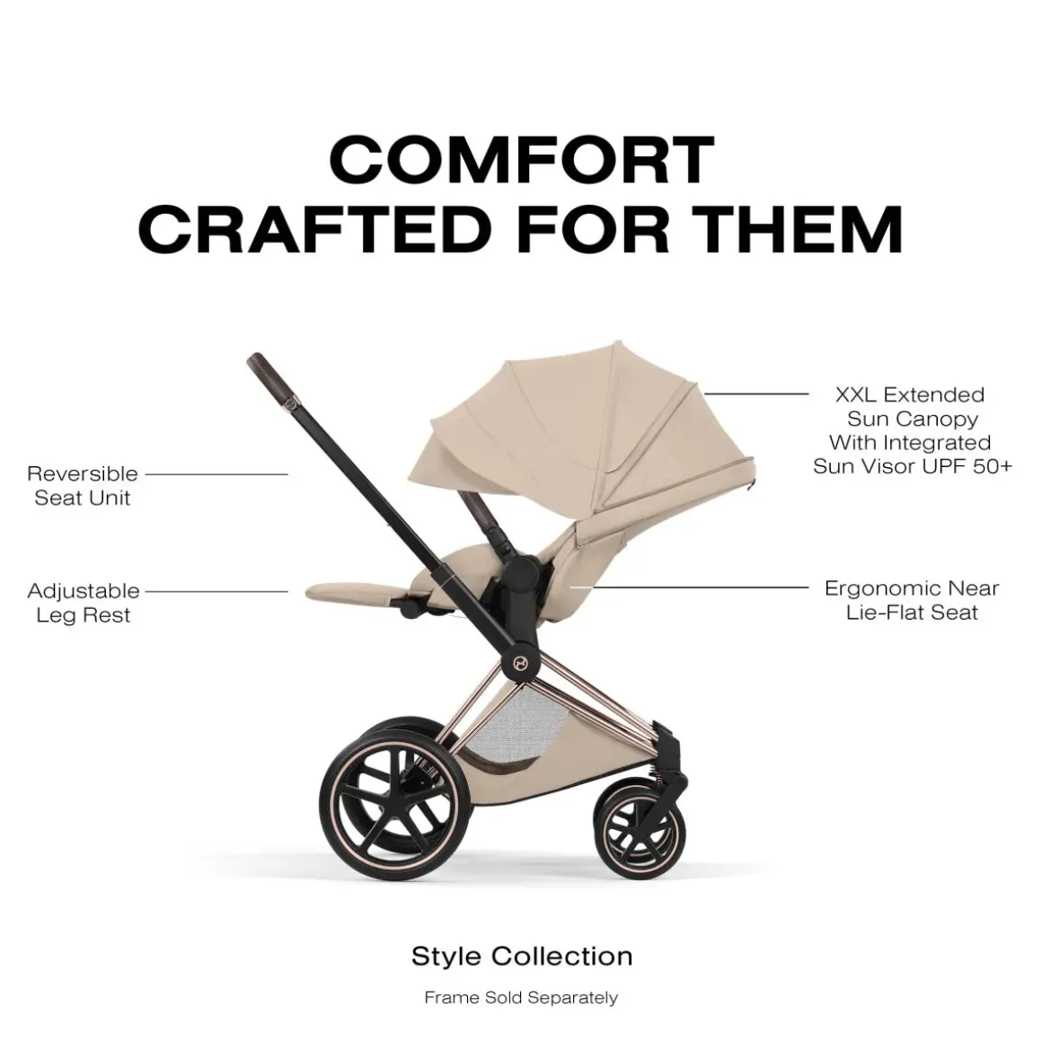 Cybex Priam Style Seat Pack (2026) - Cozy Beige