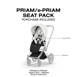 Cybex Priam Style Seat Pack (2026) - Off White