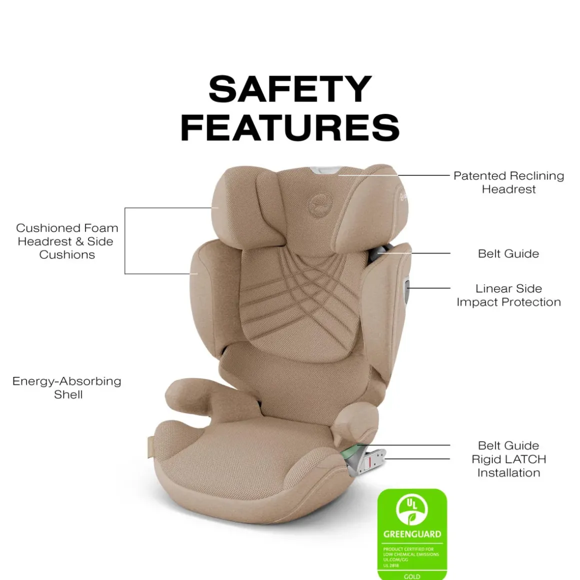 Cybex Solution T High-Back Booster Car Seat - Cozy Beige