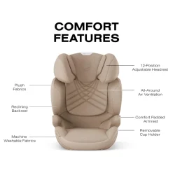 Cybex Solution T High-Back Booster Car Seat - Cozy Beige