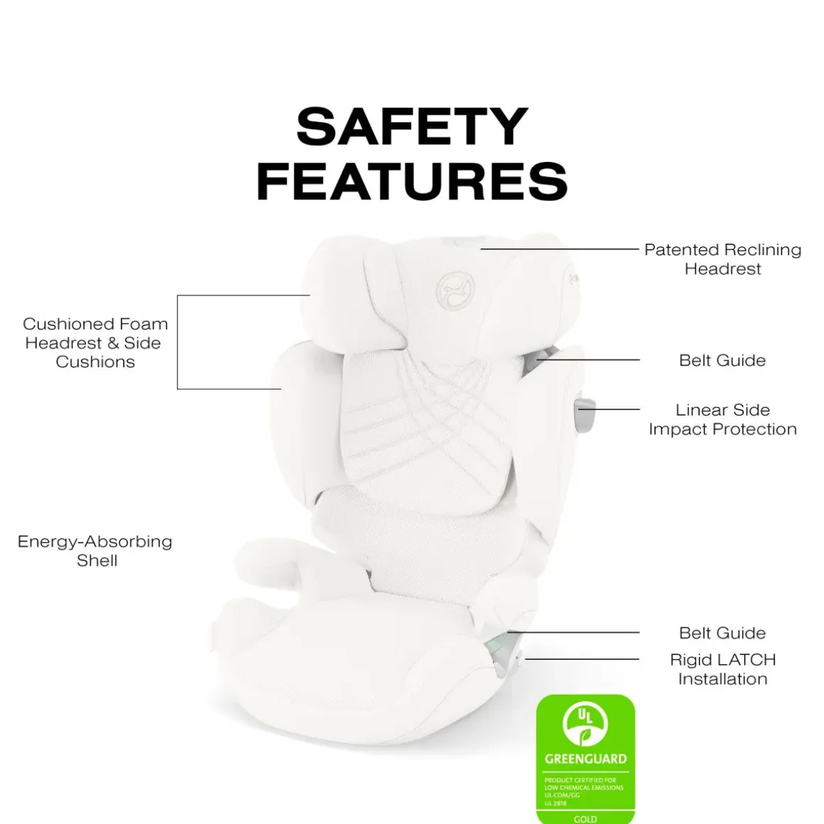 Cybex Solution T High-Back Booster Car Seat - Off-White