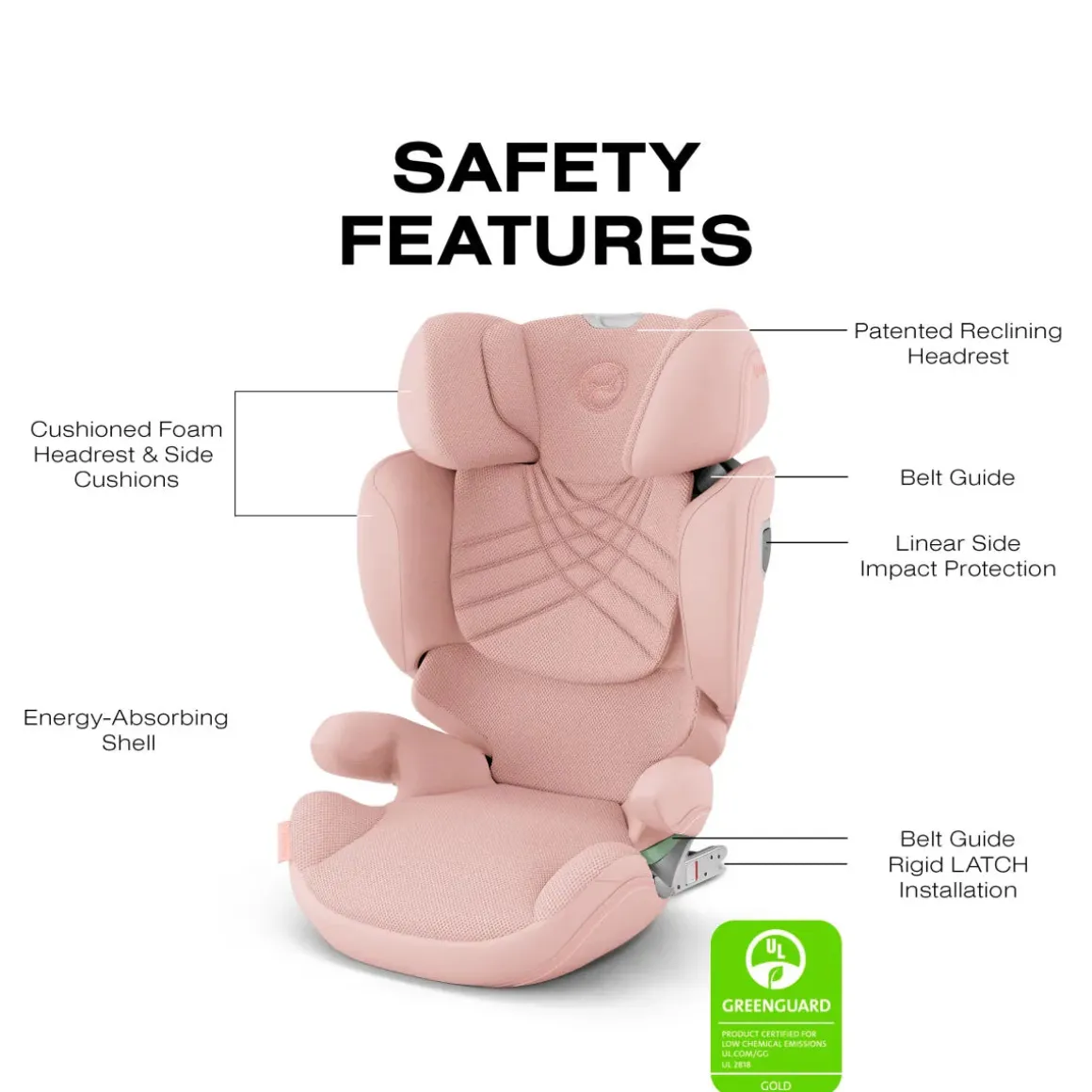 Cybex Solution T High-Back Booster Car Seat - Peach Pink