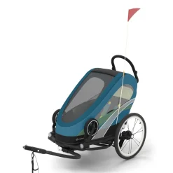 Cybex Zeno 2-in-1 Bike Trailer / Stroller (One Box) - Maliblue