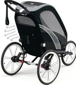 Cybex Zeno Multisport Trailer (One Box) - All Black