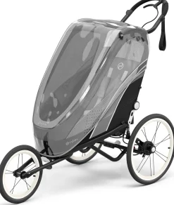 Cybex Zeno Multisport Trailer Bundle - Cream/Orange Frame + All Black Seat Pack