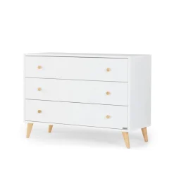 dadada Austin 3-Drawer Dresser - White / Natural