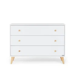 dadada Austin 3-Drawer Dresser - White / Natural