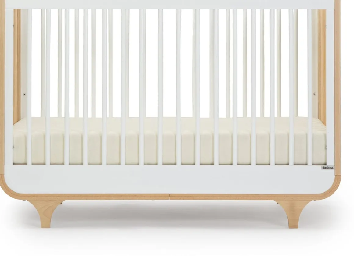 dadada Jolly 3-in-1 Convertible Crib - White / Natural