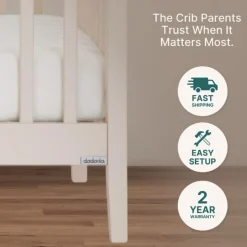 dadada Lala 3-in-1 Convertible Crib - Almond Milk