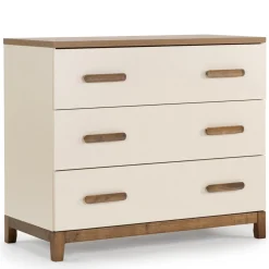 dadada Lala Little 3-Drawer Dresser - Almond Milk / Walnut