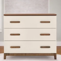 dadada Lala Little 3-Drawer Dresser - Almond Milk / Walnut