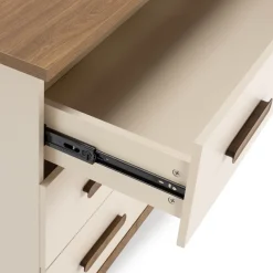 dadada Lala Little 3-Drawer Dresser - Almond Milk / Walnut