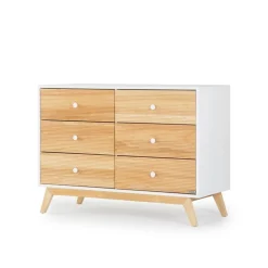 dadada Merry 6-Drawer Dresser - White / Natural