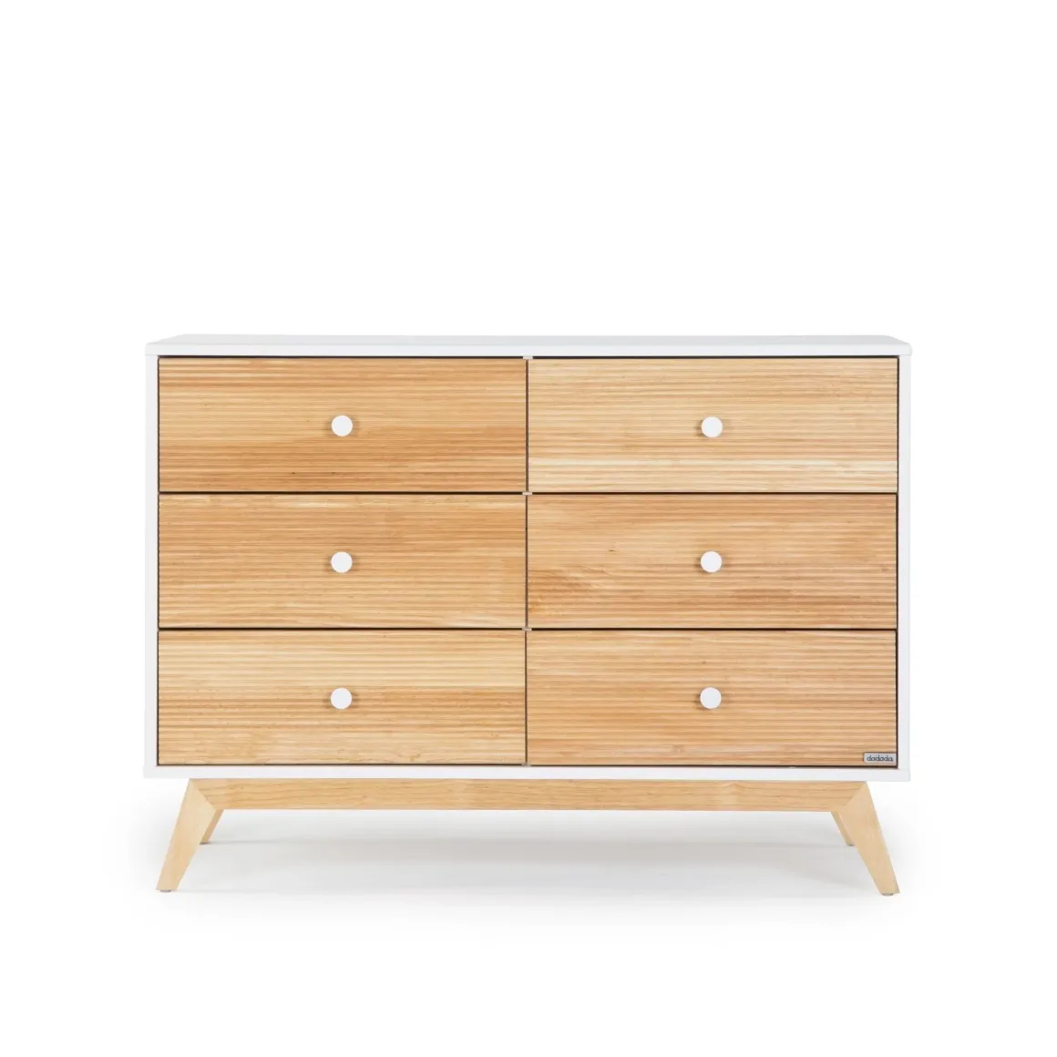 dadada Merry 6-Drawer Dresser - White / Natural