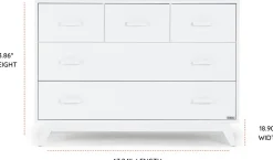 dadada Soho 5-Drawer Dresser - All White