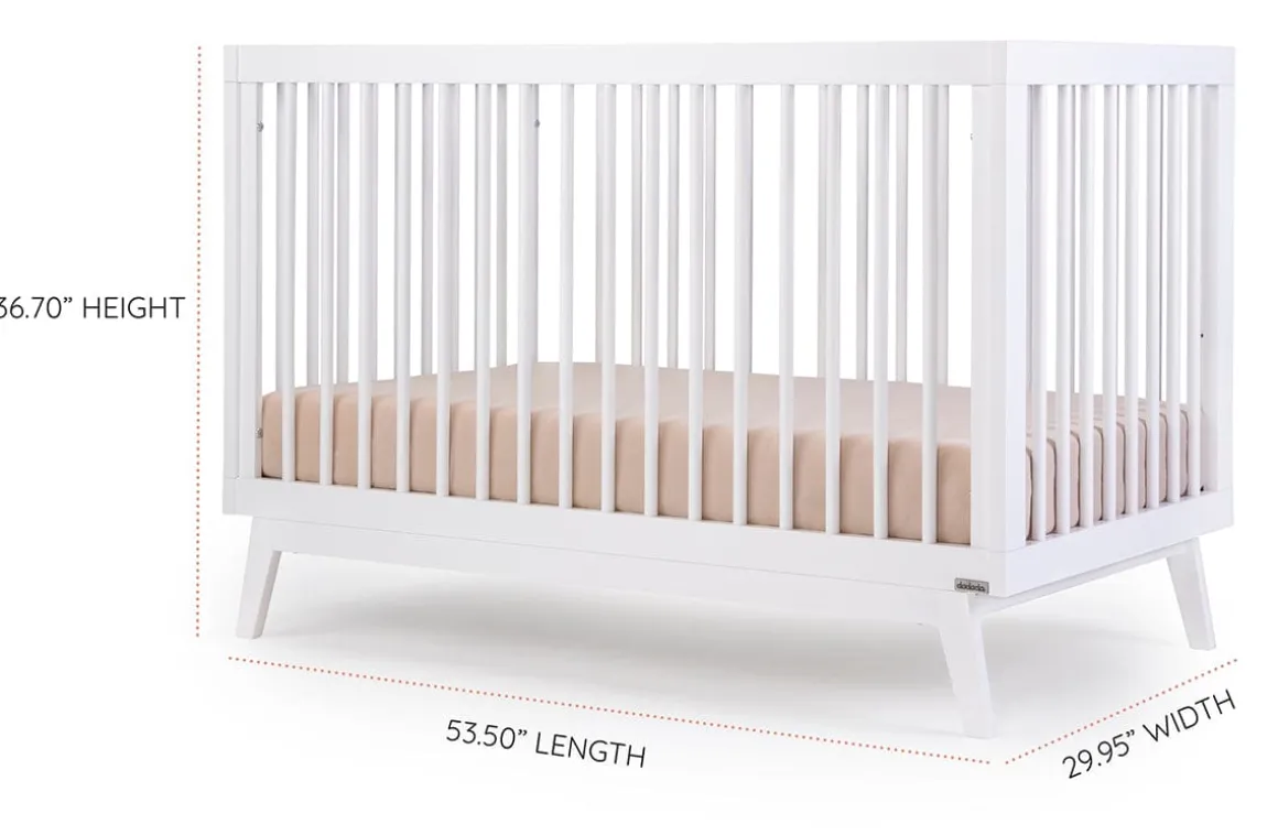 dadada Soho 3-in-1 Convertible Crib - White