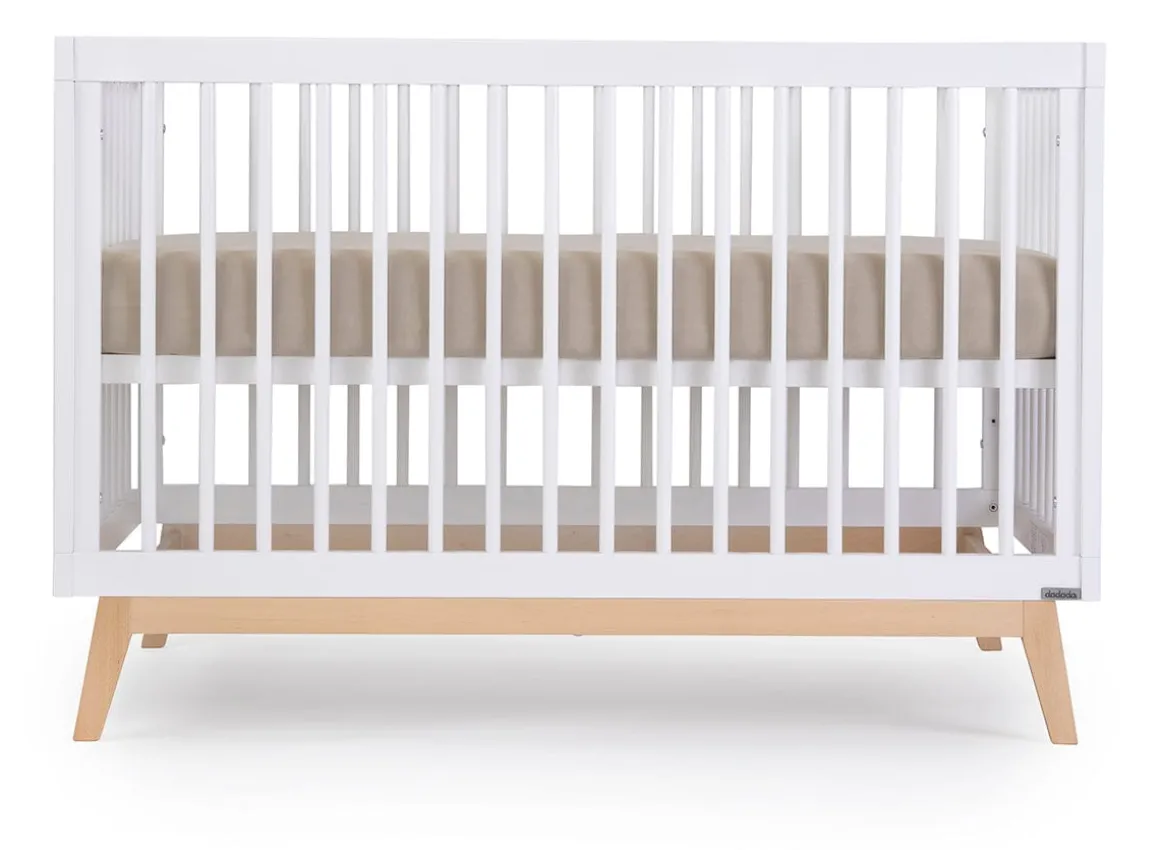 dadada Soho 3-in-1 Convertible Crib - White/Natural