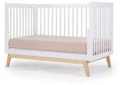 dadada Soho 3-in-1 Convertible Crib - White/Natural