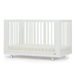 dadada Spirit 8-in-1 Convertible Crib - White / Natural