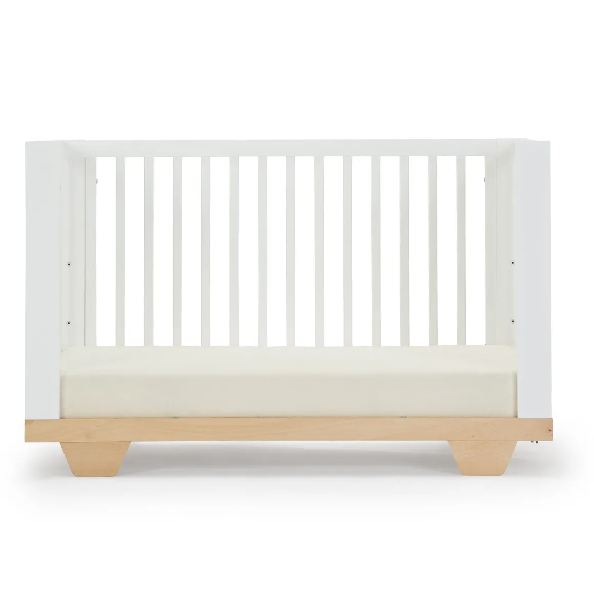 dadada Spirit 8-in-1 Convertible Crib - White / Natural