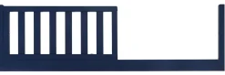 dadada Toddler Bed Conversion Rail - Denim