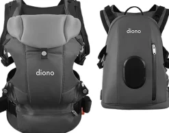 Diono Carus Complete 4-in-1 Baby Carrier + Detachable Backpack - Light Grey